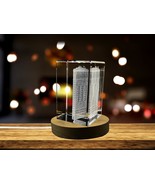  LED Base included | The Flatiron Building 3D Engraved Crystal Keepsake ... - $40.49+