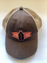 Oly Stubby Beer Hat Est. 1936 Adult Adjustable Brown &amp; Tan Baseball Cap Hat Dad - $8.90