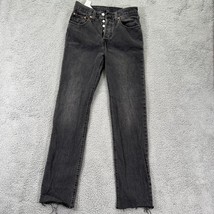 Levi&#39;s 501 Mens Gray 5 Pocket Design Denim Straight Leg Jeans Size W26 L32 - $44.54