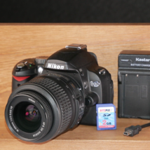 Nikon D60 10.2MP Dslr Camera Kit W 2GB Sd Card *Tested &amp; Shutter Only 450!!* - £118.34 GBP