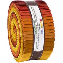 Jelly Roll Kona Cotton Solids Autumn Hues Palette Fall Fabric Roll-Ups M493.08 - £23.27 GBP