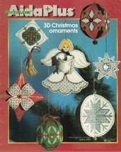 3D Christmas Ornaments Jewel Star Angel Snowflake Aida Plus Cross Stitch Pattern - $16.99