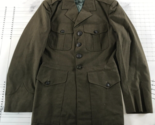 Vintage Marine Corps Dress Jacket Mens 37R Olive Green 8405-00-606-6057 - $27.74