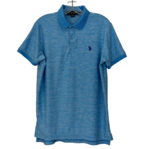 US Polo Assn Luxury Feel Polo Shirt Blue Pony Embroidered Logo Short Sleeve Sz S - £9.72 GBP