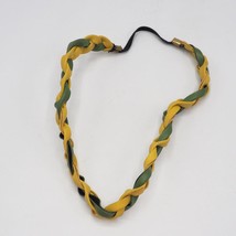 Faux Leather Headband 1970&#39;s Green &amp; Yellow - £15.30 GBP