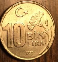 1995 Turkey 10 Lira Coin - £1.15 GBP