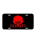 COTTON NOVELTY LICENSE PLATE TAG FOR CARS AND TRUCKS ALUMINUM METAL RED - $8.99