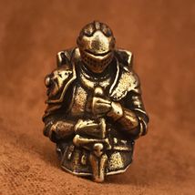 Brass Knight Bead, Knife Lanyard Bead, EDC Charm - $8.99