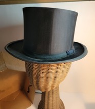 Vintage Black Top Hat Size 6 7/8 - £74.70 GBP