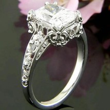 2.70CT Smaragd Künstlicher Diamant Vintage Verlobungsring 14K Vergoldet Silber - £227.22 GBP