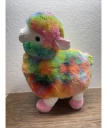 Fun &amp; Fun Toys Tie Dye Rainbow Llama Plush Stuffed Animal KG JD - $19.79
