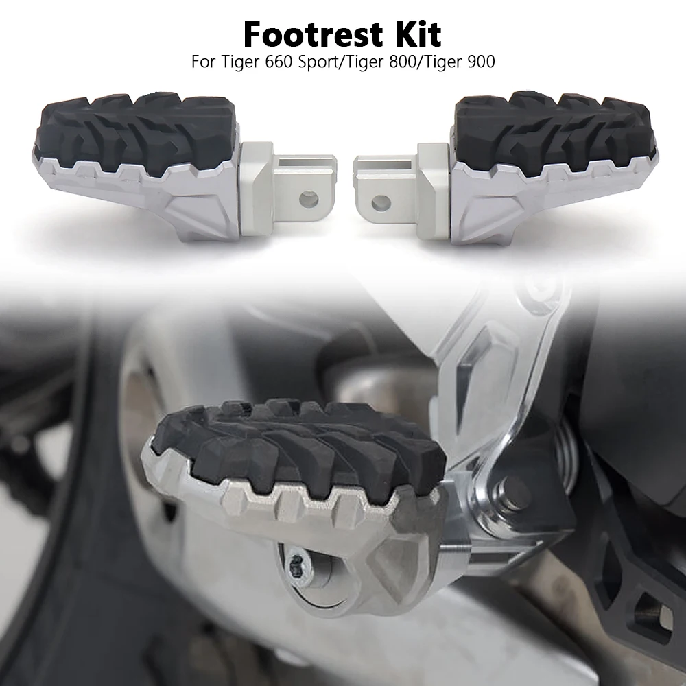 Motorcycle Foot Pegs Pedals Footrest For Tiger 900 GT Rally Pro 2019-2024 TIGER - £86.36 GBP