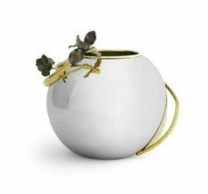 Michael Aram - Black Iris Rose Bowl Vase Stainless Gold New in Box - 111220 - £292.74 GBP