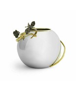 Michael Aram - Black Iris Rose Bowl Vase Stainless Gold New in Box - 111220 - $500.74 CAD
