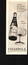 1967 Champale Sparkling Malt Liquor Vintage Print Ad nostalgic b6 - £20.19 GBP