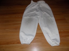 Little Boys Youth Large Alleson Athletic Baseball Pants Solid White Used - £7.81 GBP