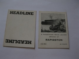 1958 Star Reporter Board Game Piece: Headline Card - Rapidston - £0.80 GBP