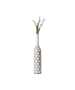 Uniquewise 7 x 33.5 in. Carved Divot Bubble Design with Tall Neck Decora... - $285.57 CAD