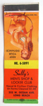 Sully&#39;s Men&#39;s Shop &amp; Locker Club - Long Beach, California Matchbook Cover Girlie - £1.59 GBP