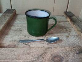 Genuine Vintage Soviet USSR Russian Army Soldier Metal Enameled Cup Mug ... - $37.52