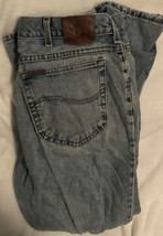 Vintage Lee Blue Jeans Rivited 38/30 Sh4 - £15.24 GBP