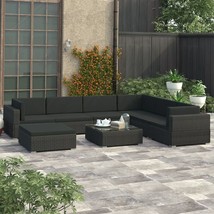 Outdoor Garden Patio Poly Rattan 8 Piece Furniture Lounge Set Sofa Cushions Seat - £898.18 GBP