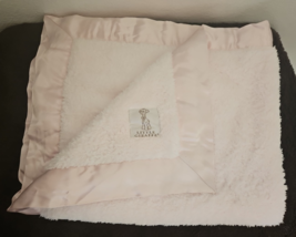 Little Giraffe Light Pink Plush Baby Blanket Soft Chenille Satin Trim - £30.61 GBP