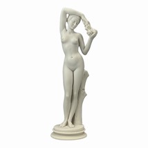 Nude Naked Female Flower Bearer Erotic Greek Cast Marble Statue Sculpture 45 cm - £65.99 GBP