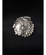 Vintage 1950s Child&#39;s Pin Native American Indian Chief Headdress Pinback... - $357.31 MXN
