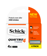 Schick Quattro 4 Titanium Refill 4 Cartridges - $1,555.90 MXN