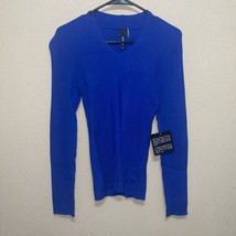Ginger Sweater V Neck Long Sleeve Cobalt Blue Sz L New - £62.12 GBP