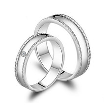 Matching His and Hers Gold Silver Anniversary Rings Set for Two - £45.55 GBP