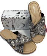 Sakroots Black/White Slide Sandals Women&#39;s Size 9,  NIB - €12,16 EUR
