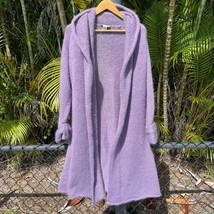 Soft Surroundings Large Cardigan Sweater Telluride Topper Long Purple Wo... - $49.49