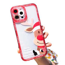 Anymob iPhone Case Santa Deer Cartoon Christmas Santa Transparent Back Cover - £15.90 GBP