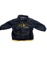 Roca Wear Boys Infant Baby Size 3 6 Months Jean Jacket Denim Full Zip Coat - £7.80 GBP