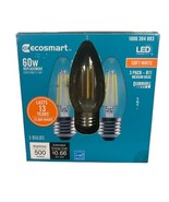 EcoSmart LED Light Bulbs 60W Replacement Soft White Dimmable 3-Pack B11 - $113.04 MXN