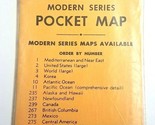 Vintage 1950&#39;s Cram&#39;s Modern Series Pocket Map Denmark &amp; Finland No 349 - $13.32