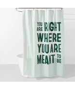 New &quot;You&#39;re Right Where You Are Meant To Be&quot;  72X72 Peva Green Shower Cu... - €11,20 EUR