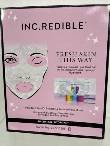 INC.redible FreshSkin This Way Hydrogel Masks Gift Set Vibe 3ct COMBINE ... - $5.29