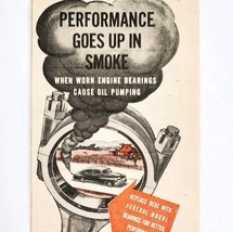 1948 Federal Mogul Oil Control Bearings Advertisement Automobilia Supply... - $364.42 MXN