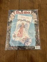 Bucilla 18&quot; Christmas 1991 Cross Stitch Stocking GABRIELLA Angel Kit 828... - £13.23 GBP