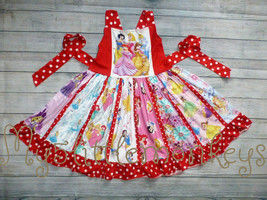 NEW Boutique Princess Ariel Cinderella Belle Rapunzel Girls Ruffle Twirl Dress - £5.57 GBP+