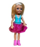 Barbie Club Chelsea Doll Movie Night Blonde Hair 2016 Mattel Pink Tutu - £7.72 GBP