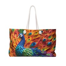 Personalised/Non-Personalised Weekender Bag, Peacock Feathers, Large Weekender B - £38.62 GBP