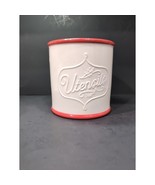 Pioneer Woman Utensil Holder Crock, Red White Ceramic, Kitchen Storage S... - $27.15 CAD