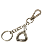 Silver-Toned Heart Design Keyring Keychain Purse Charm - $12.12 CAD