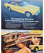 FORD MAVERICK-Luxury in Compact Cars-Decor-Vinyl Roof 1972 Print Ad - $13.67