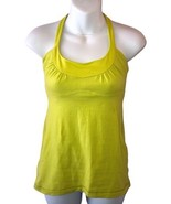 Lululemon Racerback Neon Green Yellow Tank Top Built In Bra Size 6 - $18.28