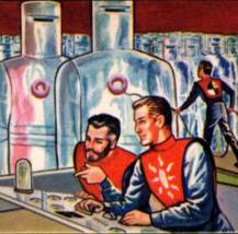 Jets, Rockets, Spacemen Bowman Gum #87 1951 EX/VG+ Assembling Ice Robots... - $16.14